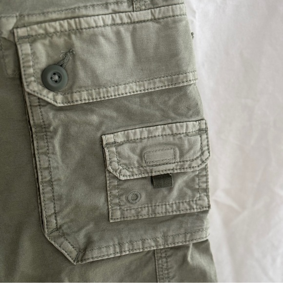 AMERICAN EAGLE | BAGGY JOGGER MILITARY FIELD STRETCH ARMY GREEN CARGO PANTS - Picture 9 of 12